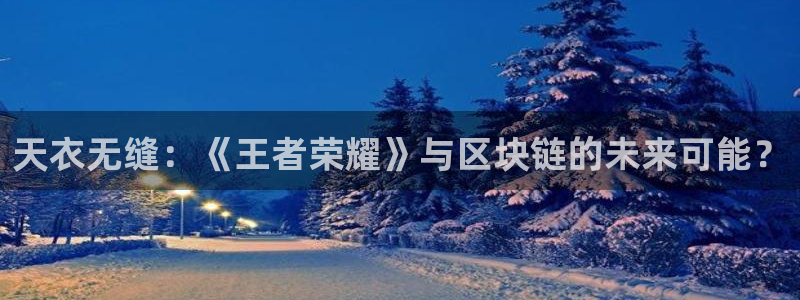 多彩娱乐注册登录平台：天衣无缝：《王者荣耀》与区块链的未来可